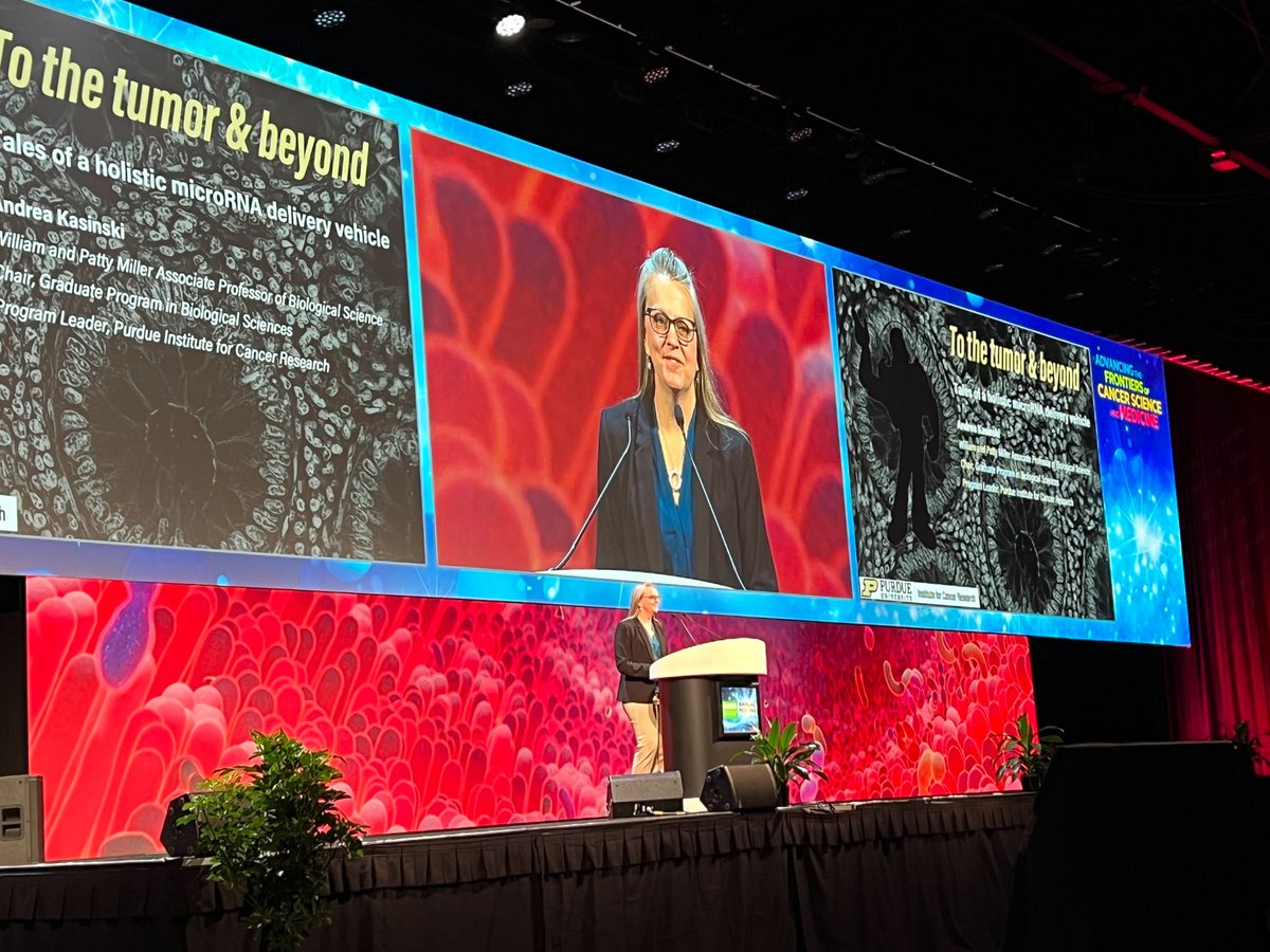 AndreaKasinski's tweet photo. Rounding out a Great week in Orlando at #AACR2023. It was truly an honor to disseminate the outstanding work of the lab and to learn about the many new discoveries advancing therapeutics for patients inflicted with this disease. @PurdueBiolSci @PUCancerInst @PurdueCellMol https://t.co/JayrT6Amtz