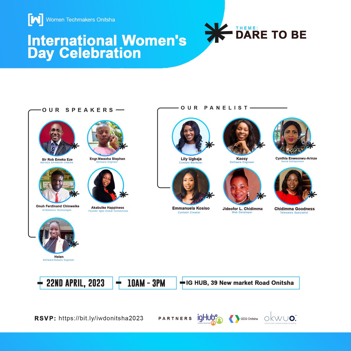 youtu.be/RYCUci0Itfo WTM Onitsha celebrates international Women's day please RSVP here to reserve your spot bit.ly/iwdonitsha2023