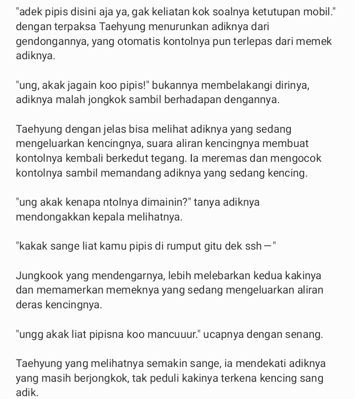 bwuniy's tweet photo. A bit spoiler about 'akak, koo, rumah nenek (1)'

tags / cw : bpkoo, incest, vaginal sex, fingering, kink exploration, public sex, piss kink, somnophilia, local porn words, cute koo, 🔞🔞🔞 https://t.co/XRIM193sj8