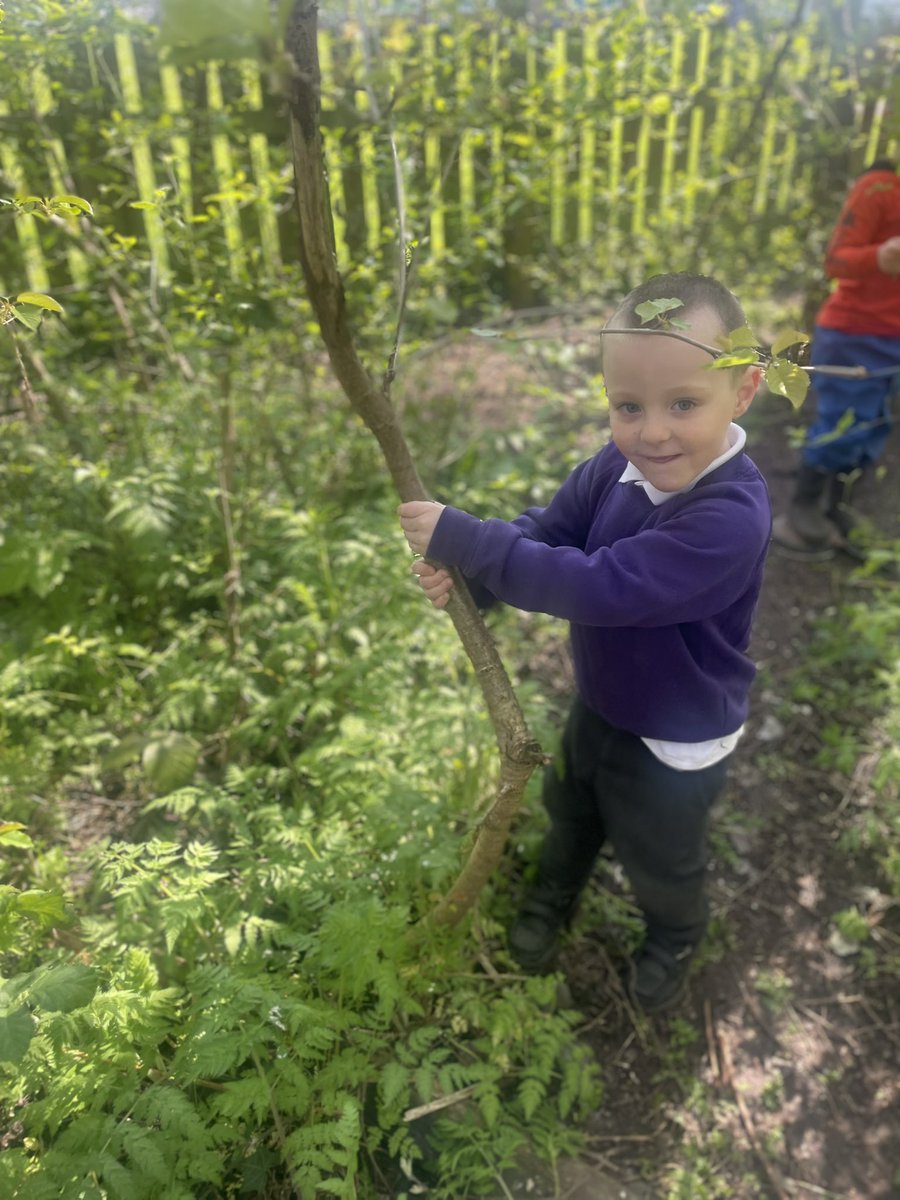 MissNesbitREMAT's tweet photo. Lots of fun in the sun for @YRGarston’s Forest School session 🌿☀️ The leaves are growing back on our trees, making our hide and seek places even harder to find ! @GarstonCE @SMcDonoughREMAT https://t.co/NSc5eSAW5E