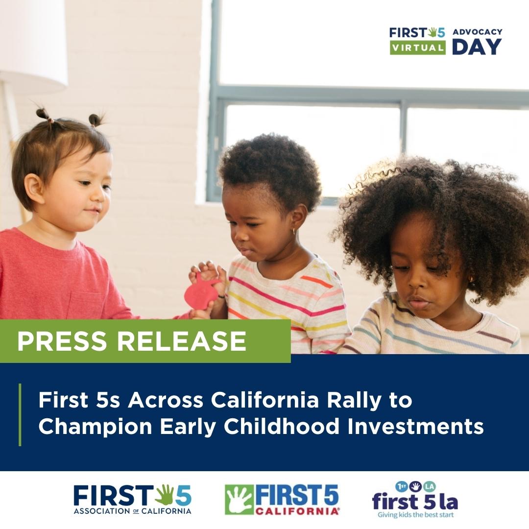 Today the statewide network of First 5s will meet with legislators to champion early childhood legislation and investments for California’s youngest children.  #F5AD

Read the full press release - bit.ly/F5AdvocacyDay2…