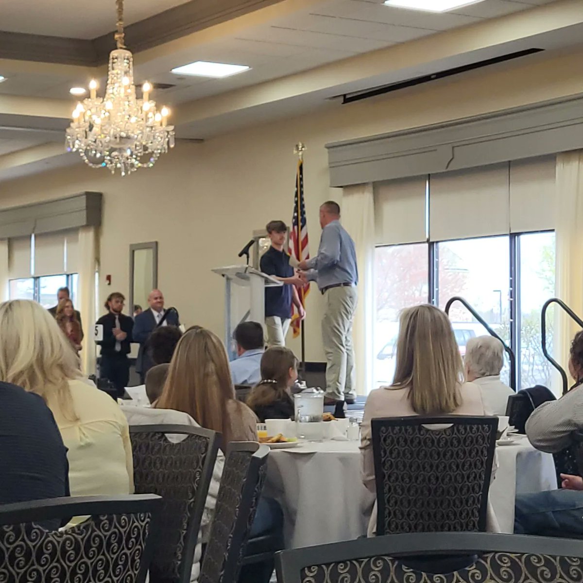 KaraStone40's tweet photo. Blessed to attend the IPA Kishwaukee Region Student Leadership Breakfast to honor our son, Anthony, & the other outstanding students. Thank you @SchrankCory
#Stone7 #leadership #IPA #StateofIL #gofalcons https://t.co/KWzIDFxtAf