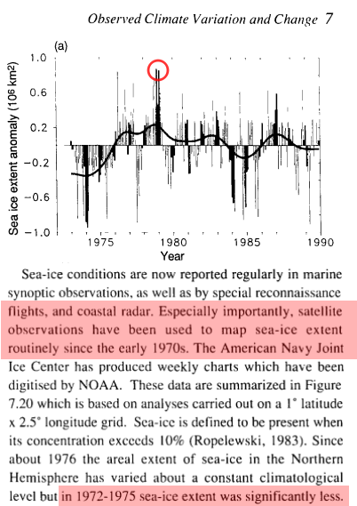 The reason <a href="/NASA/">NASA</a> claims Arctic sea ice satellite observations started in 1979 is because 1979 was the peak, and showing the satellite data prior to 1979 wrecks their #ClimateScam 

archive.ipcc.ch/ipccreports/fa…