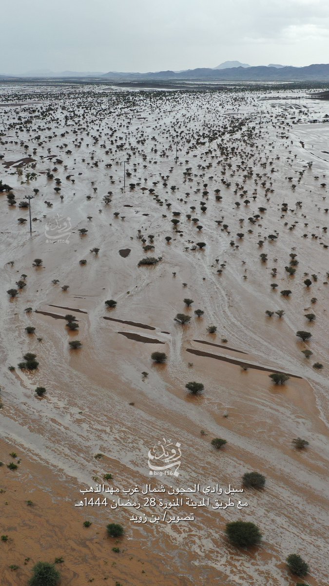 BinZuweid's tweet photo. تصوير جوي 🚁
سيل وادي الحجون شمال غرب #مهدالذهب 
مع طريق #المدينة_المنورة 28 رمضان 1444هـ
تصويري https://t.co/umQ04kMbAg