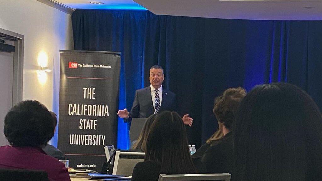 EllenNeufeldt's tweet image. Today is @CalState Advocacy Day! I am thrilled to showcase the transformational impact of our work at @CSUSM. A wonderful kick-off this a.m. featured @CalState leaders, @SenAlexPadilla, @RepRobertGarcia! Proud to be here with @ASI_CSUSM Pres Julia Glorioso!