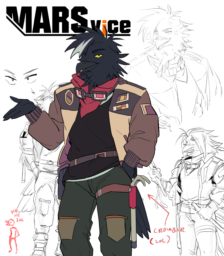 MarsViceGame's tweet photo. What's this!? 
A Mysterious new character? 

[Credits - Character Art @jeibon_com 
Creative Direction @SandraMJdev ]
#Marsvice #Furry #IndieGame https://t.co/8CigXjUEwN