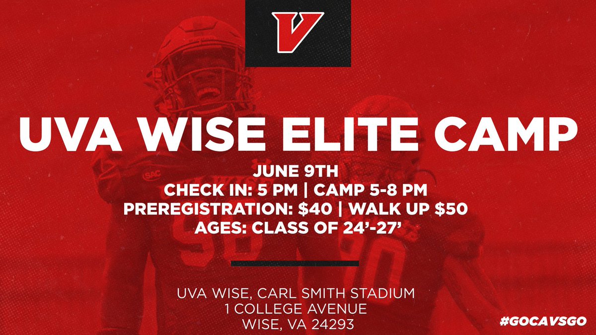 coachmcompton's tweet photo. 🚨SWVA / NE TN 🚨
Camp season is here‼️
Get signed up now and come show us what you got💯‼️

Click the 🔗: https://t.co/HAacefAwus

#KeepDigging
#GoCavsGo https://t.co/PKBwGrtoOg