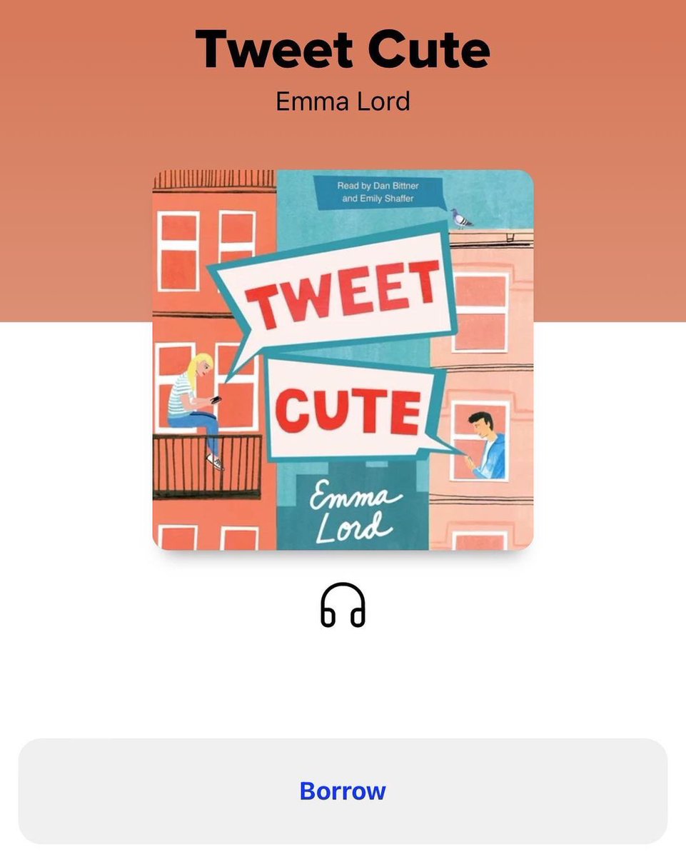 It’s Wednesday … Today's #audiobook spotlight is #humor book “Tweet Cute” by <a href="/dilemmalord/">emma lord</a>. Swipe for the synopsis, check it out via the Sora Reading App, and listen to this book today! #ListenToABook #TweetCute