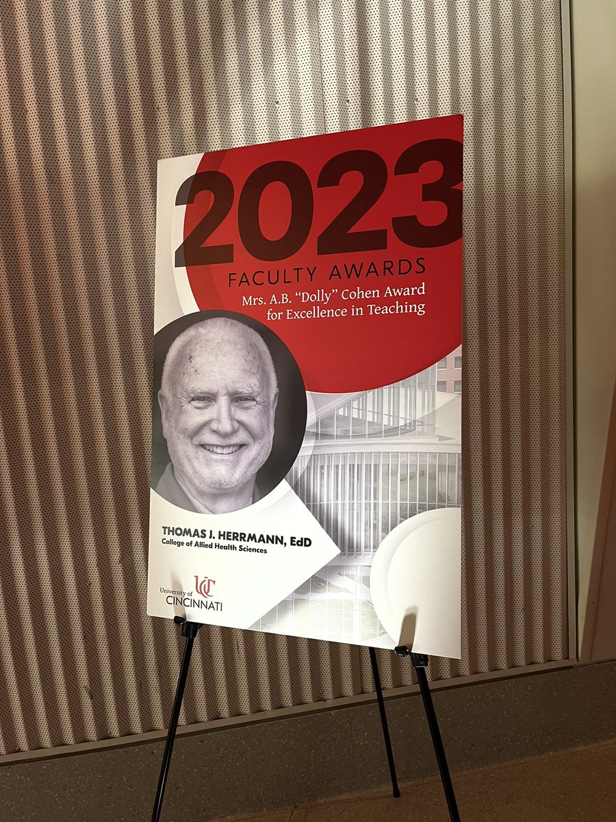 UC_ATrain's tweet photo. THE BIGGEST congratulations to our very own Dr. Tom Herrmann for being awarded the Mrs. A.B. “Dolly” Cohen Award for Excellence in Teaching this year. It couldn’t have been more deserving! https://t.co/P7Qe5WtpY0