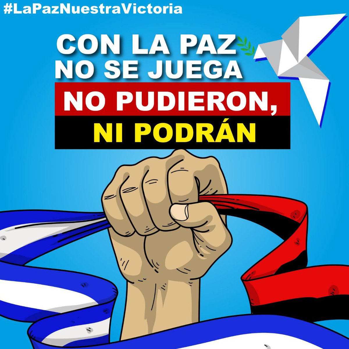 #Nicaragua A cuarenta y cuatro años, la Revolución Popular Sandinista continúa más firme que nunca, resistiendo las agresiones imperialistas y avanzando hacia el fortalecimiento de LA PAZ Y EL PROGRESO CON JUSTICIA SOCIAL. #LaPazNuestraVictoria #UnidosEnVictorias