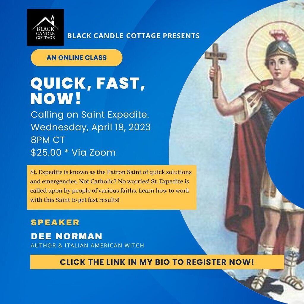 ITwitchcraft's tweet photo. Happening this evening at 8PM CT. Discover the best ways to work with St. Expedite and a little bit about his history and symbolism.  Follow the link in my bio to reserve a spot. #onlineclass #saintmagic #stexpedite #saints #italianamericanfolkmagic #ita… https://t.co/408fcAz8fV https://t.co/tPjSLhJNoj