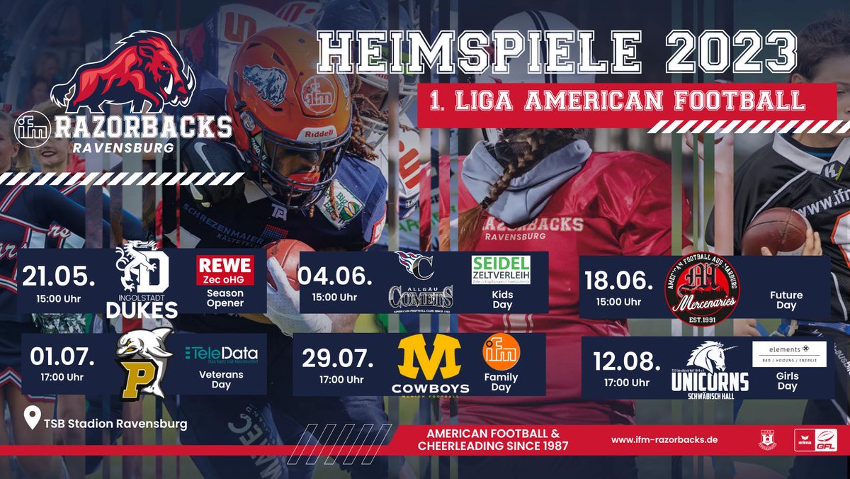 CoachVoyt's tweet photo. The 2023 @RV_Razorbacks 🐗🏈🏡 schedule is out! @GFLinfo @gfl_scout @AFIReview #erimagfl https://t.co/iFh54SZ8xa