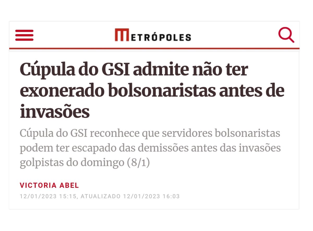 _jckr's tweet photo. @CanalDoOtario @CanalDoOtario Ministro foi escolhido pelo Lula (foi chefe de segurança nos outros dois mandatos), mas a quase totalidade da equipe do GSI era remanescente do Heleno. https://t.co/4LKcMGtwxR