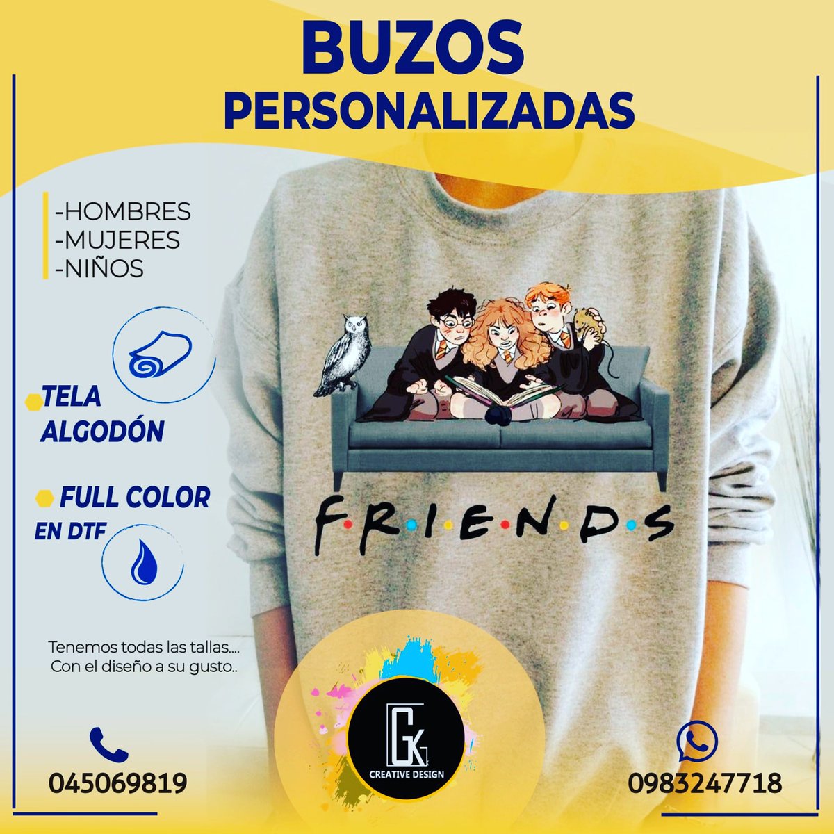 gkcreativedesi1's tweet photo. Buzos al estilo #GK con una dosis extra de creatividad 💡

Dato importante: Es en impresión DTF ✅

Escríbenos por interno 📲 y cotiza nuestros precios al por mayor.

#gkcreativedesign #buzos #profesional #design #diseño #creatividad #emprendimientoecuador🇪🇨 https://t.co/pcHyckKAUc