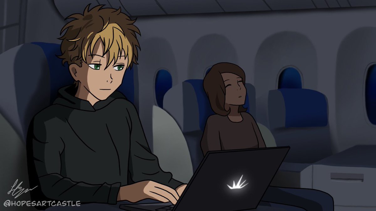 This was 1 of the hardest bgs to do for all the art in the Left Behind Anime opening ( youtu.be/f_JKYRvpw-I ) But my fave thing about it is that I made Buck’s laptop logo off of the <a href="/AngelStudiosInc/">Angel</a> symbol that shows up b4 their shows 😝
#leftbehind #buckwilliams