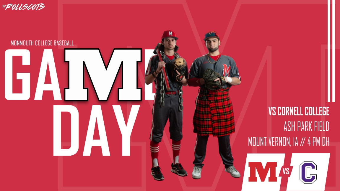 Monmouth Athletics (@mcfightingscots) on Twitter photo A MWC road DH for <a href="/MCScotsBaseball/">MC Baseball</a> today as they head over to Iowa to face Cornell #RollScots
📍Mount Vernon, IA
🏟️Ash Park Field
🆚 Cornell
⏰ 4pm DH
📺cornellrams.com/showcase?Live=…
📊cornellrams.com/sidearmstats/b…
🗞️<a href="/MonmouthGameday/">Monmouth College Game Day</a> A MWC road DH for <a href="/MCScotsBaseball/">MC Baseball</a> today as they head over to Iowa to face Cornell #RollScots
📍Mount Vernon, IA
🏟️Ash Park Field
🆚 Cornell
⏰ 4pm DH
📺cornellrams.com/showcase?Live=…
📊cornellrams.com/sidearmstats/b…
🗞️<a href="/MonmouthGameday/">Monmouth College Game Day</a>