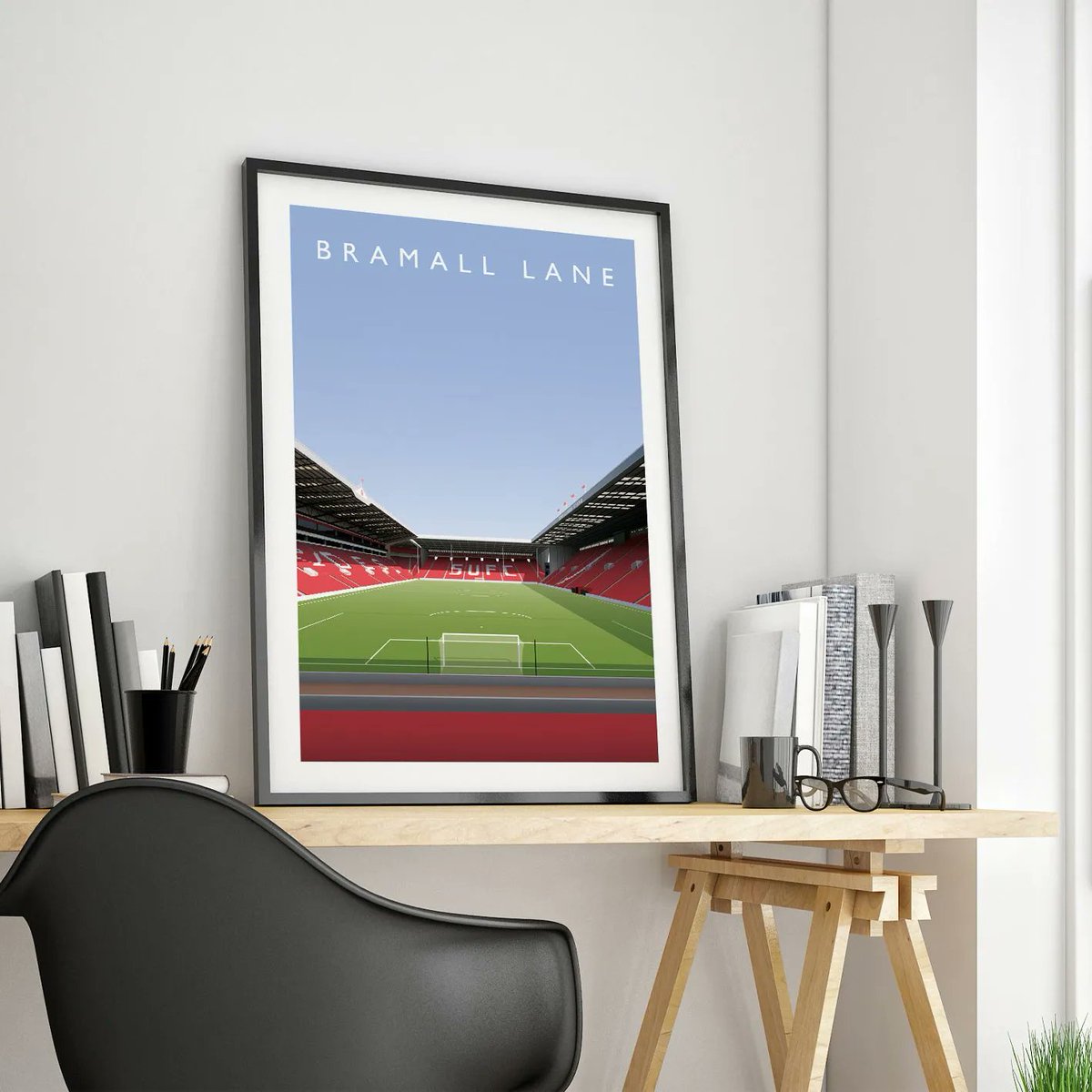 milesoffref's tweet photo. A return to the Premier League perhaps? 👀 

Make sure you have Bramall Lane hanging proudly in your home office or bar, for the (potential) promotion party!

#sheffieldunited #bramalllane #Sheffield 

https://t.co/YF5gaT2RyE https://t.co/m2vFSTRCxG