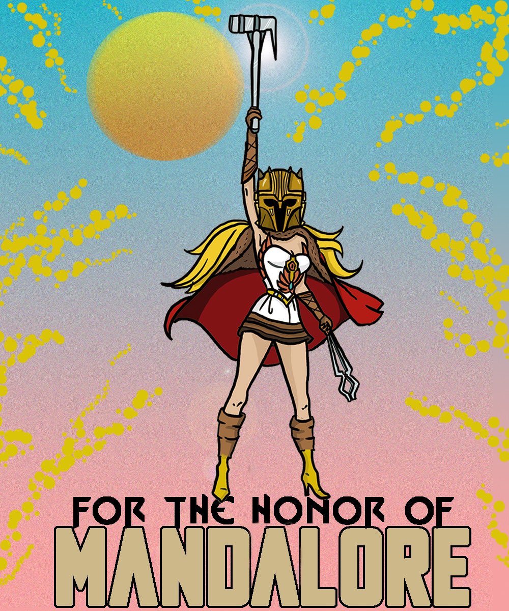 Emily swallow <a href="/bigEswallz/">emily swallow</a> is a fan of #shera so I made this #Mandolorian mashup for fun