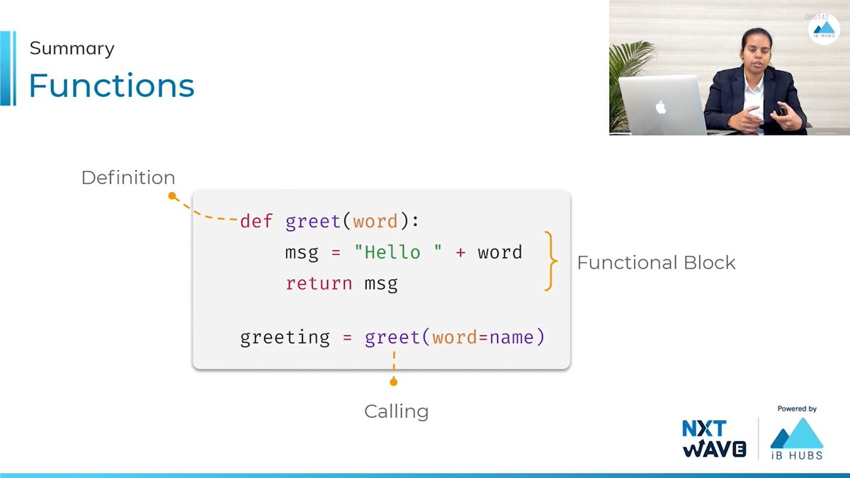 MohanaSreeKatam's tweet photo. Hello People!!!
Functions > Functions
94 / 365 Days - Coding Challenge
Consistency matters a lot in development!!!
#PYTHON #nxtwave #ccbpian #coding #365daysofcode #365daysofchallenge #software #CSE #pythonprogramming
NxtWave Rahul Attuluri https://t.co/k0lxNw73wG