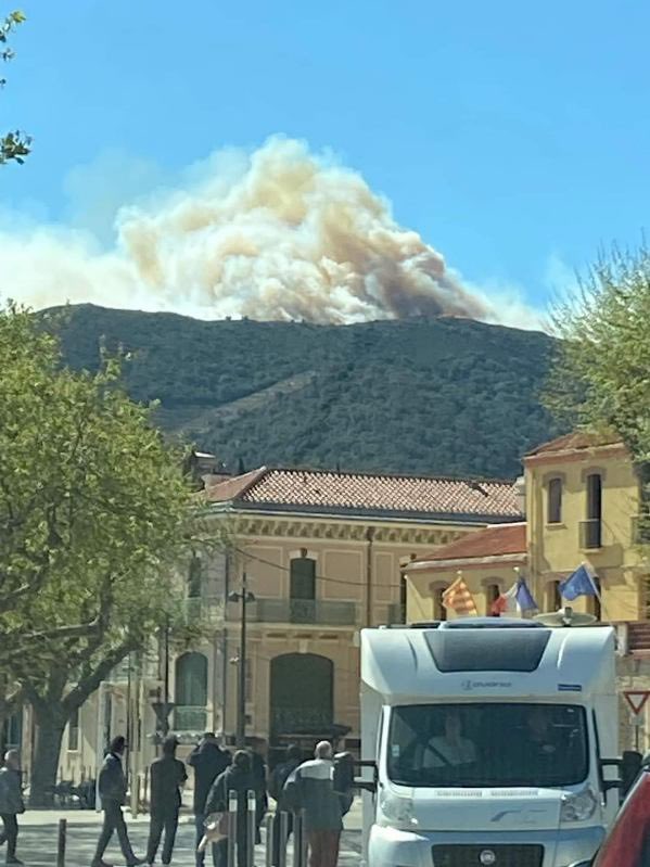 asso_psfdf's tweet photo. 🔥 La saison des feux a démarré bien plus tôt que d'habitude sur le pourtour méditerranéen. 

🌳 Près de 1000 hectares sont partis en fumée ce week-end dans les Pyrénées-Orientales ( #Cerbere ) nécessitant l'intervention de 540 pompiers. 

Il s'agit à ce jour du plus important incendie en France de l'année 2023. 

Selon le programme Prométhée, le plus étendu enregistré depuis 1973 pour les mois de mars, avril et mai. Il s'est déclenché dans un département particulièrement touché par l'absence de précipitations et la sécheresse des sols.