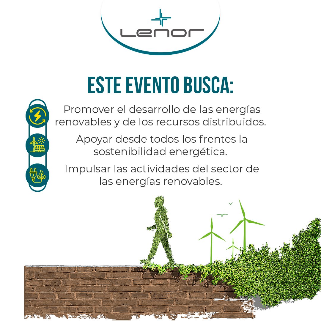 Amplíe sus oportunidades de comercialización, fabricación y venta de productos con energía renovable participando del 6ª Encuentro y feria Renovable.

Contáctenos para mayor información Teléfonos: 3176538123 / 3167414059 co.lenorgroup.com