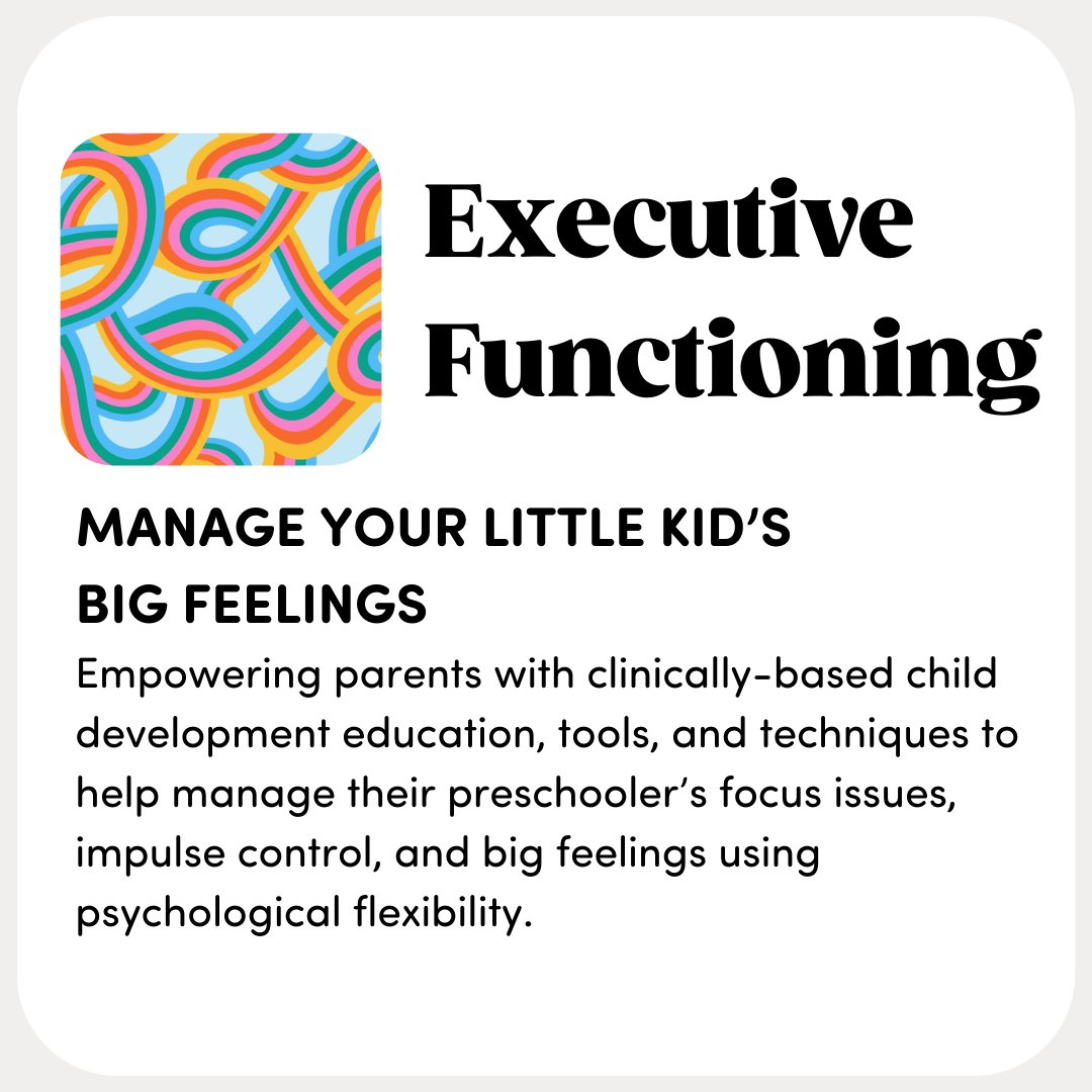 Executive functions are mental skills that we to get things done like setting goals, controlling impulses, managing our time, and finishing what we start.

Our #ExecutiveFunctioning care program gives #parents the tools to encourage their child to develop these necessary skills.