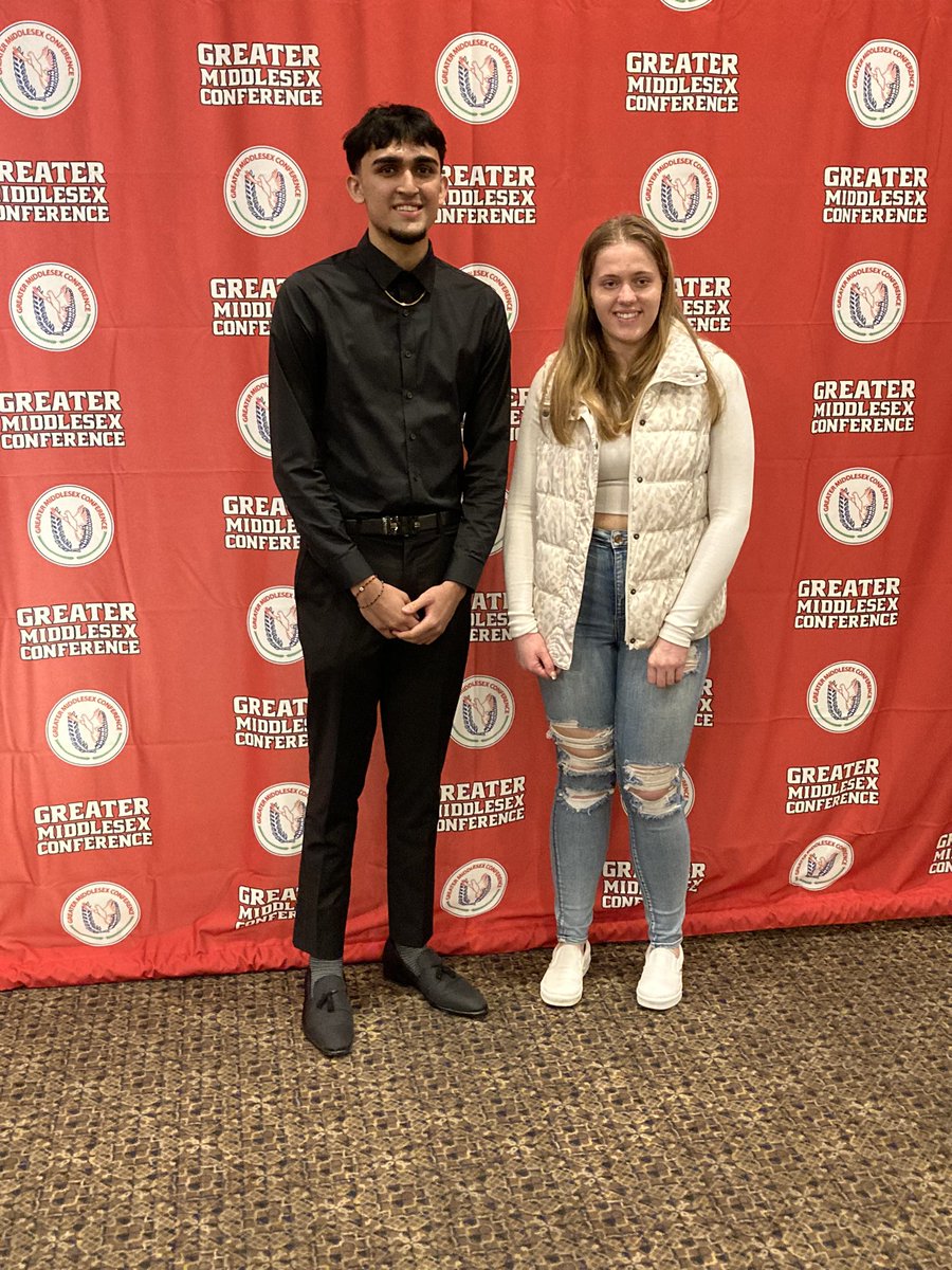 Congrats to Alyssa Lukaszewski and Apurva Amin for being GMC Sportsmanship Award recipients! Two great young people with bright futures ahead. Go 🐎🐎🐎 #JFKMHSpride