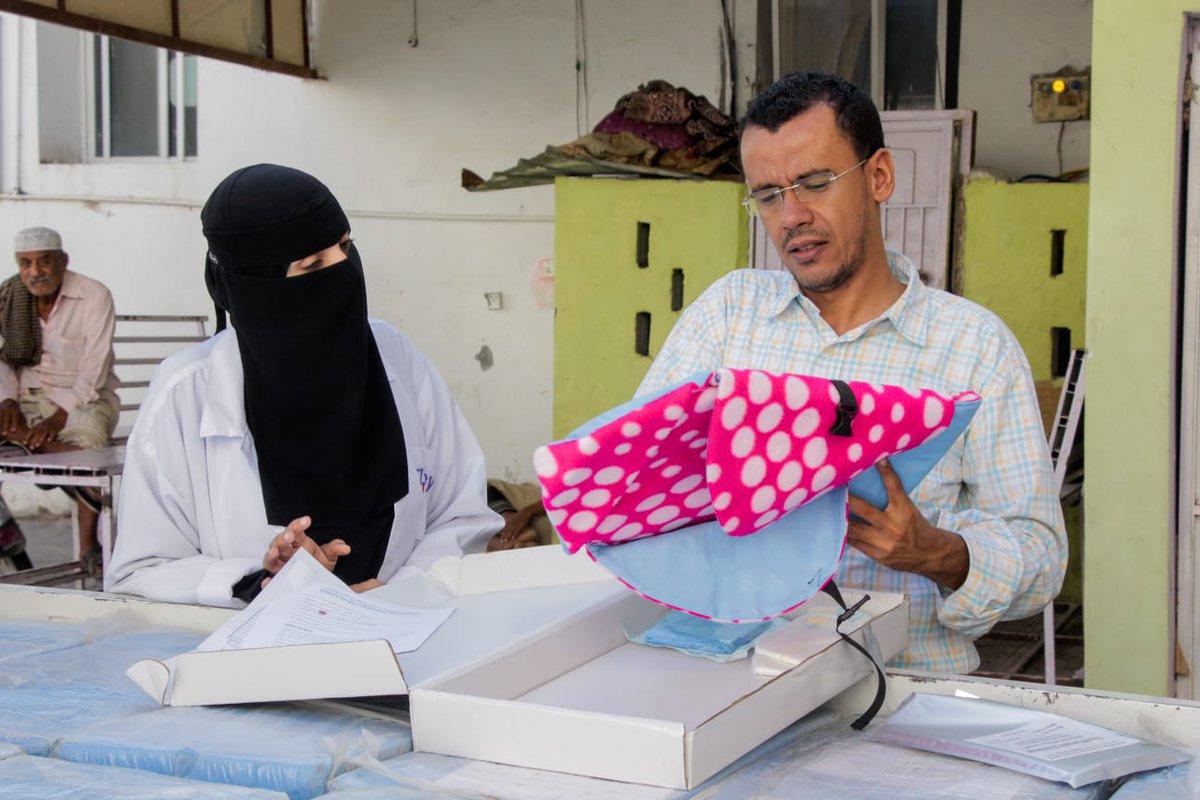 parisodhana's tweet photo. A truly #makeinindina for the world moment , 100 NeoWarm instant, portable, non-electric warm blankets provided to support Newborn babies in #yemen. Thank you @gchallenges @WINFoundation3 US based Donors & @MedGlobalOrg for the support! #SupportMillionPreemies @g20org #newborn https://t.co/J4pM8XoKO9