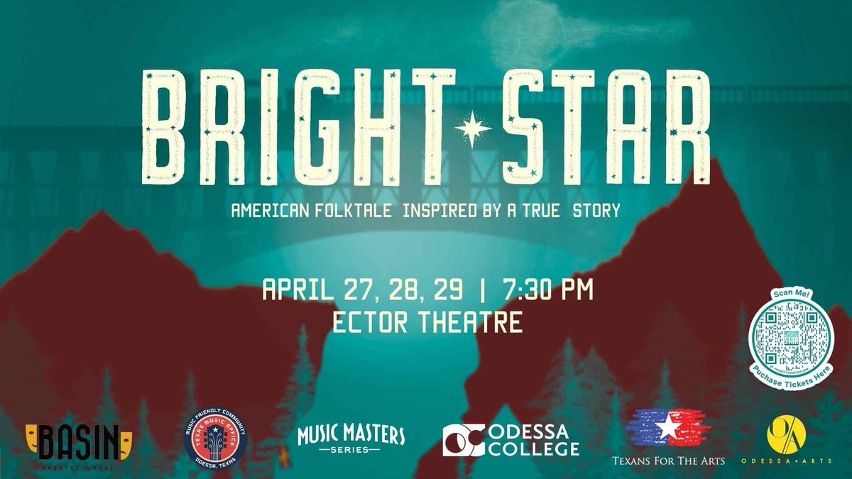 Have you gotten your tickets yet? 👀

Get tickets here: flowcode.com/page/ocbrights…  

This event is put on in partnership with Odessa College Music, Odessa College Theatre, Odessa College's Music Master series, Basin Theatre Works, and Odessa Arts