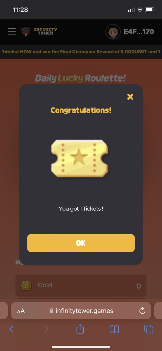 laricefaye16's tweet photo. 3 times in a row winning the Tickets 🫶😍 with @InfinityTowerO
Try your luck now and join us!
Daily event: https://t.co/NoJaxOiDVN…
Discord: https://t.co/l3IveJdUWK
Game: https://t.co/cADYvQ9NIQ
#InfinityTower #DailyLuckyRoulette https://t.co/vNLAYPPoLW