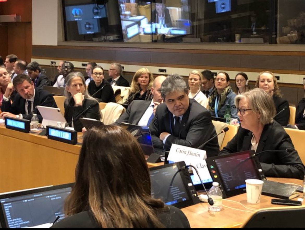 SwedenUN's tweet photo. Engaged discussion between countries and investors at #FfDForum side-event co-hosted by Sweden🇸🇪 and Rwanda🇷🇼 on SDG Bonds to advance financing for SDGs. #Fin4Dev 

Watch event at ➡️ https://t.co/QXyRdEiLKG https://t.co/10UOPgNDNJ