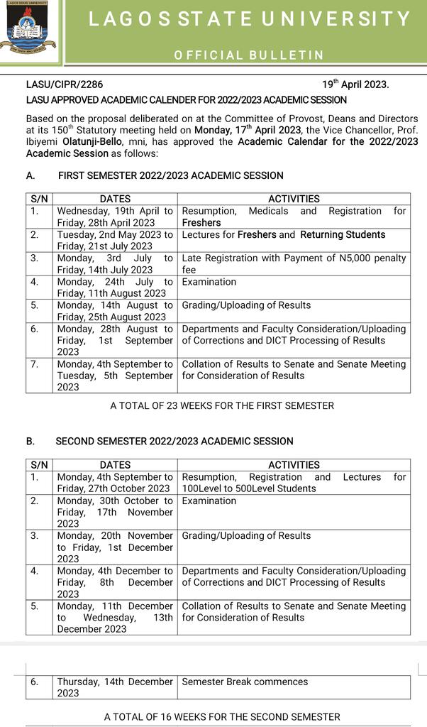 Lagos State 2022 2023 School Calendar Lagos State 2022 2023 School Calendar