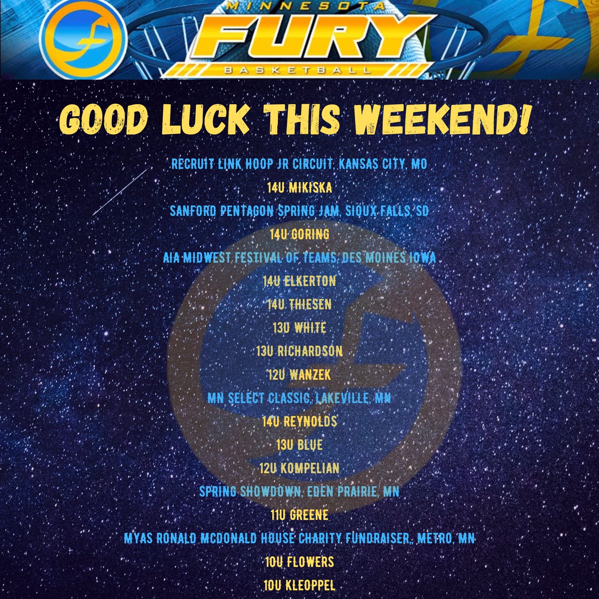 mnfuryboys's tweet photo. Best of luck to our youth teams that will be playing this weekend! https://t.co/qwFgCg2q51