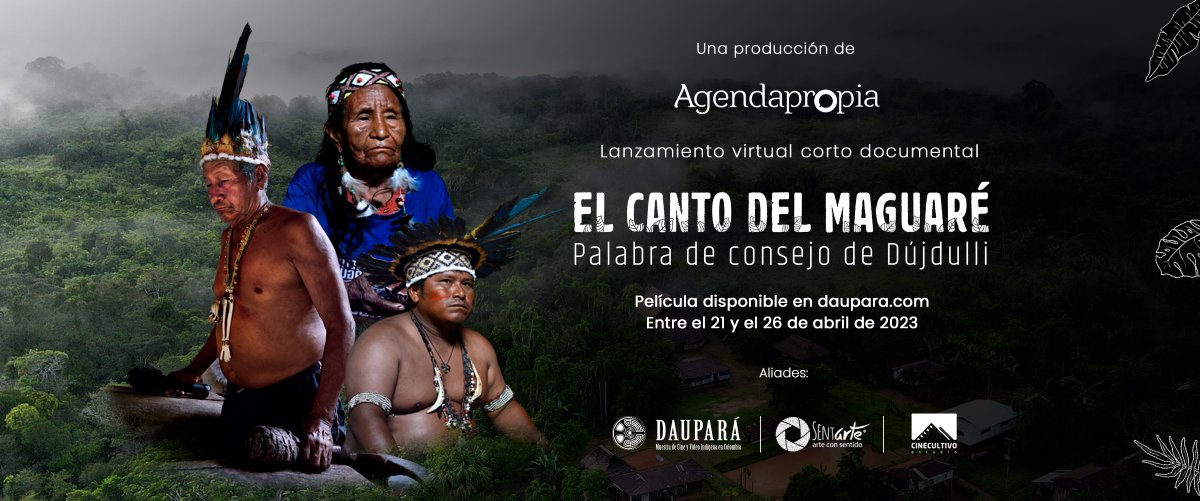 agendapropiaap's tweet photo. 📽¡Estaremos de estreno!
Nos unimos a la conmemoración del Día Internacional de la #MadreTierra con el lanzamiento virtual del corto documental "El canto del maguaré. Palabra de consejo de Dújdulli". 🍃
🎞️Disponible entre el 21 al 26 de abril en https://t.co/o5WtvSoR72
#SentARTE https://t.co/MoVrMPUZSx