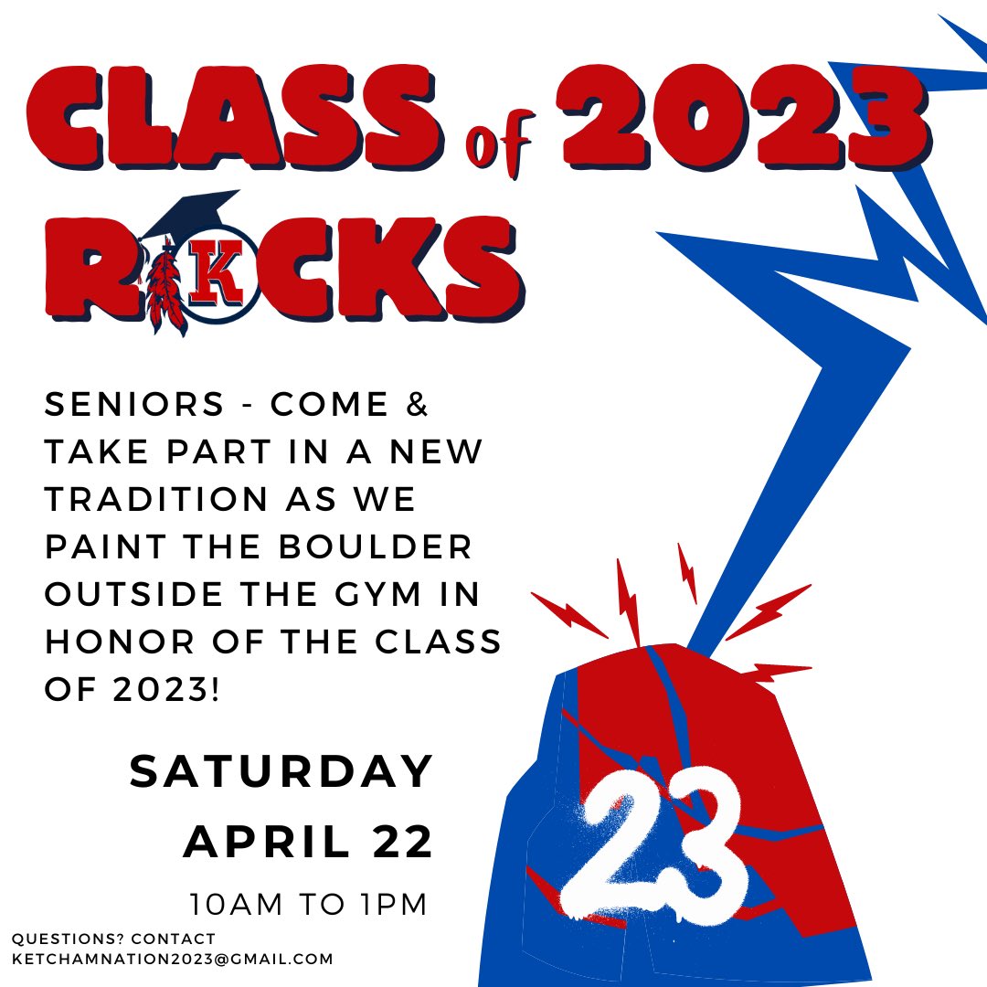 Leaving our mark for all to see <a href="/KetchamNation/">RCK High School</a> #23niors ❤️💙🎓