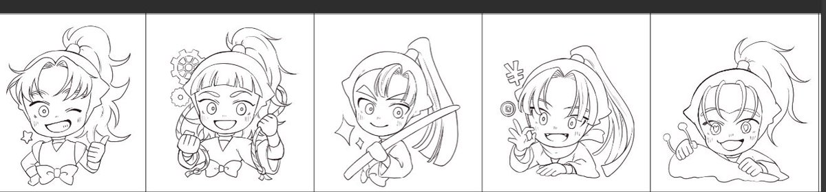 成長〜
これ+らんたろ描いて、六年一年と同じくミニアクキーとシールにしようかと…
色を塗って今日の午前中に入稿したいよ…時間がないね… 