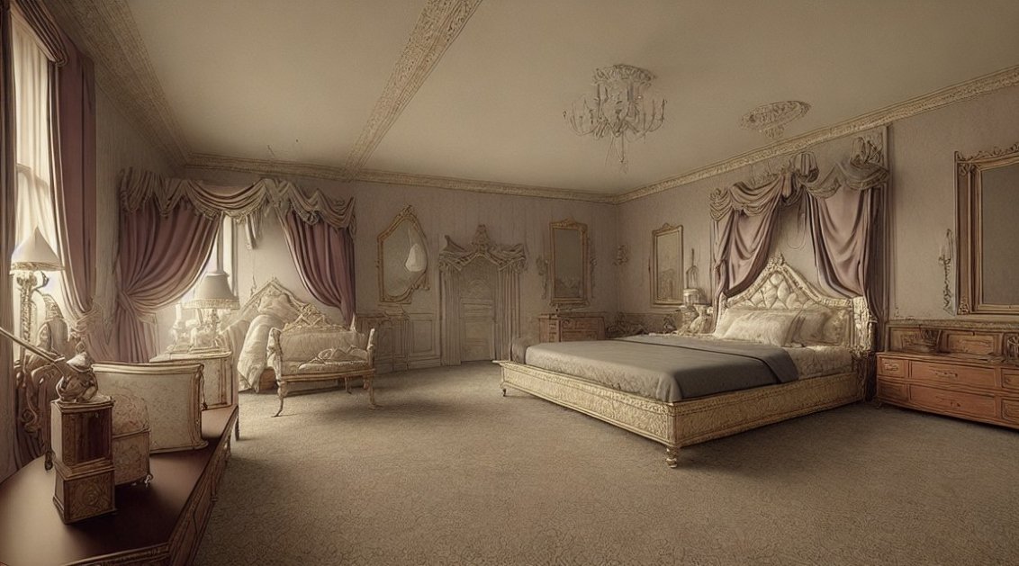 ControlNet 简直堪称 AIGC 界的「神笔马良」！尤其是目前效果最出众的 Depth to Image 规则，在有些场景下甚至能越俎代庖超越还不太争气的 Pose to Image。

这是一个网友分享的 效果。可以看出，Stable Diffusion 很好的看懂了线框图中透视效果下的景深关系和各类物件，并出色的完成了「命题绘画」。\