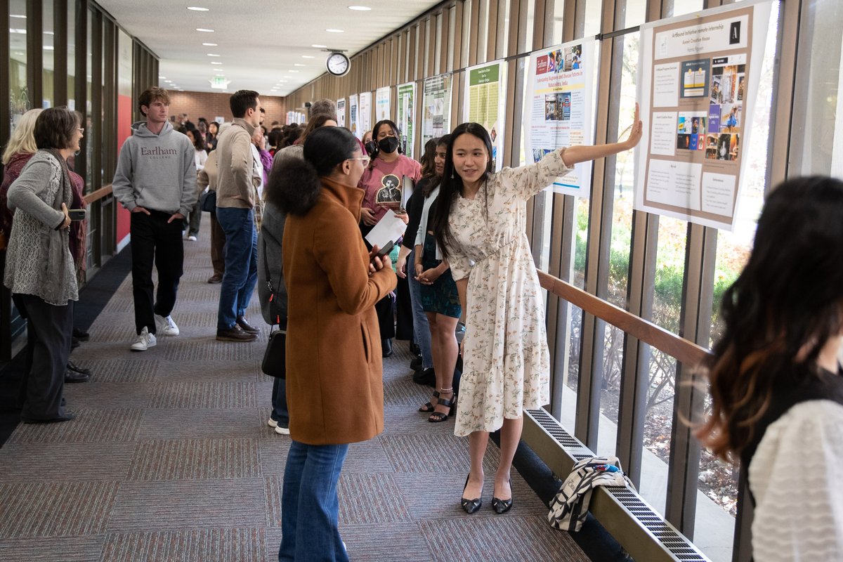 EarlhamAlumni's tweet photo. For the 70% of students who participate, off-campus studies are some of the most impactful programs. Today at Epic Expo, Earlhamites shared their Epic discoveries, which are enriched by support from friends like you. ❤️  #EarlhamDay #ForGood

https://t.co/p1qFH2XaUk https://t.co/za0kjkSU2Y