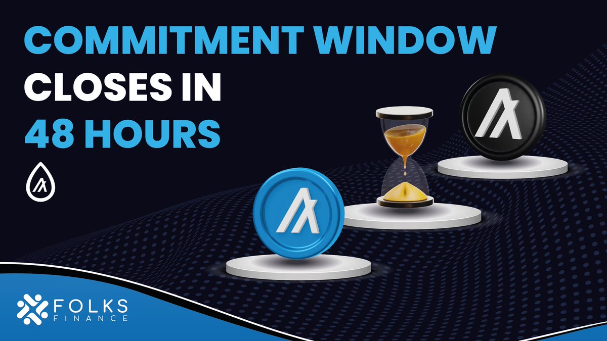 FolksFinance's tweet photo. Only 48 hours left to sign-up for @Algorand Governance 7! ⏳

Participate through Folks Finance 🔗: https://t.co/DMkqGrpTsp

🪙 134M $gALGO have already been minted for Gov7.

💧 Discover the benefits of Liquid Governance: https://t.co/aDzajMJFw2

#Algorand #DeFi https://t.co/rYiy8Iq0xT