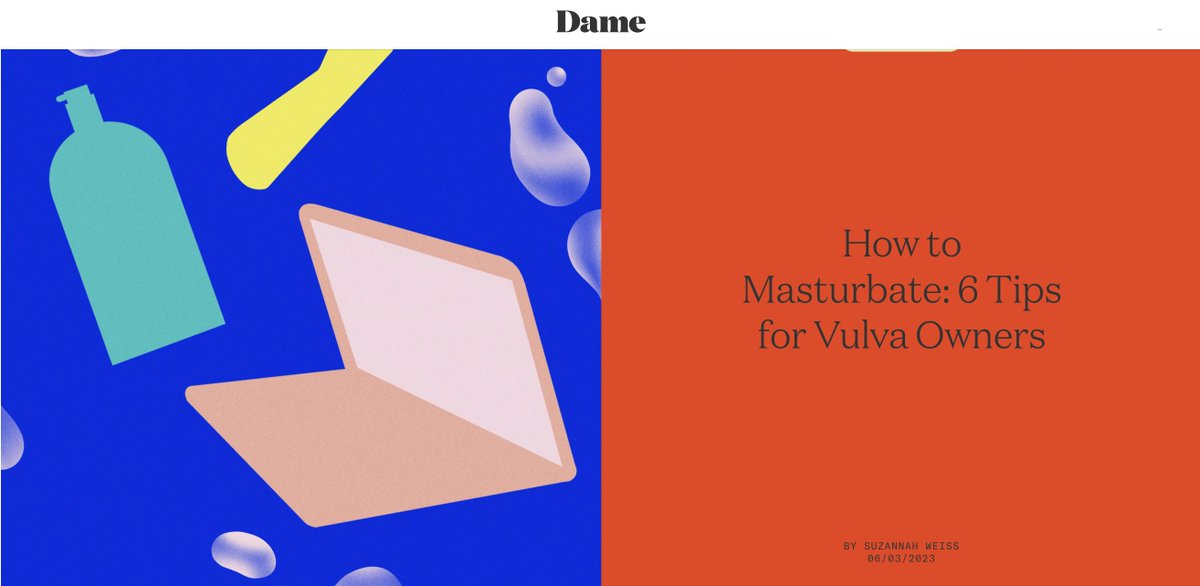 LinchSasha's tweet photo. "When you’re focusing on your clitoris..." My tips got cited by Dame! The full article is just GOLD. Check it out: https://t.co/mYoHVV3vRj https://t.co/cWpjCCPDKB