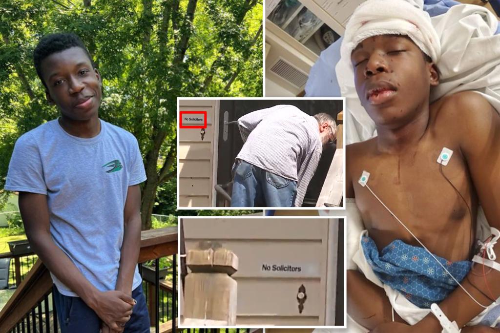 An innocent 16 yr old boy got this for ringing the door bell at the wrong door to pick up his younger siblings. 84 yr old man was not charged for attempted murder.

Kansas City home where 16-year-old Ralph Yarl was shot in the head had ‘no solicitors’ sign trib.al/oE4NTpR