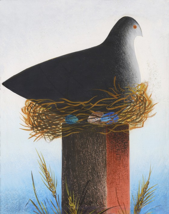 Hope you are having an egg-celent spring season, Bearcats! 🥚🥳  Come visit the BUAM before the semester ends!

—-
Morton Levi Bridge, Dove on Nest, gouache on board, gift of Peter H. Bridge and Terry C. Peet
