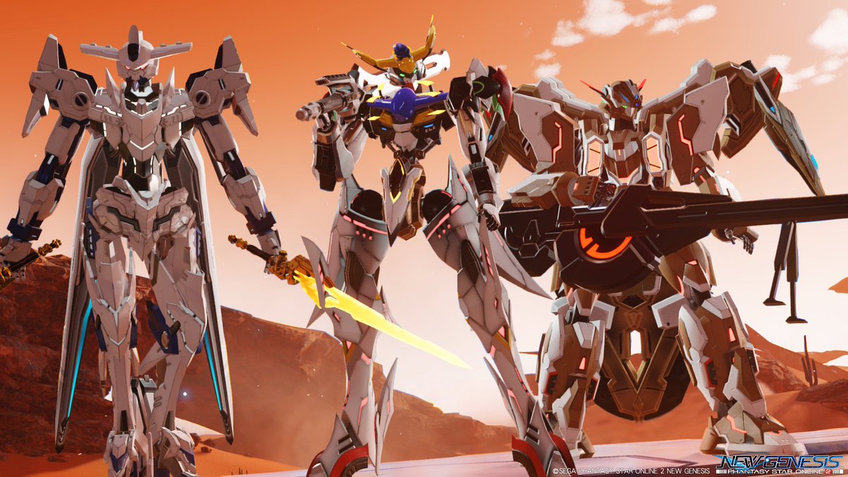 bata73041408's tweet image. ガンダム・グシオンリベイクフルシティ再現・・・です

鉄血のオルフェンズのガンダムフレームの一種で、背中盛り系なので独特な頭部もあってコストカツカツでした。

グルチャ内で厄災戦っぽい感じでいい感じの画撮れて満足でした。

#キャストはいいぞ #PSO2NGS #鋼鉄起動コアメタルフレーム