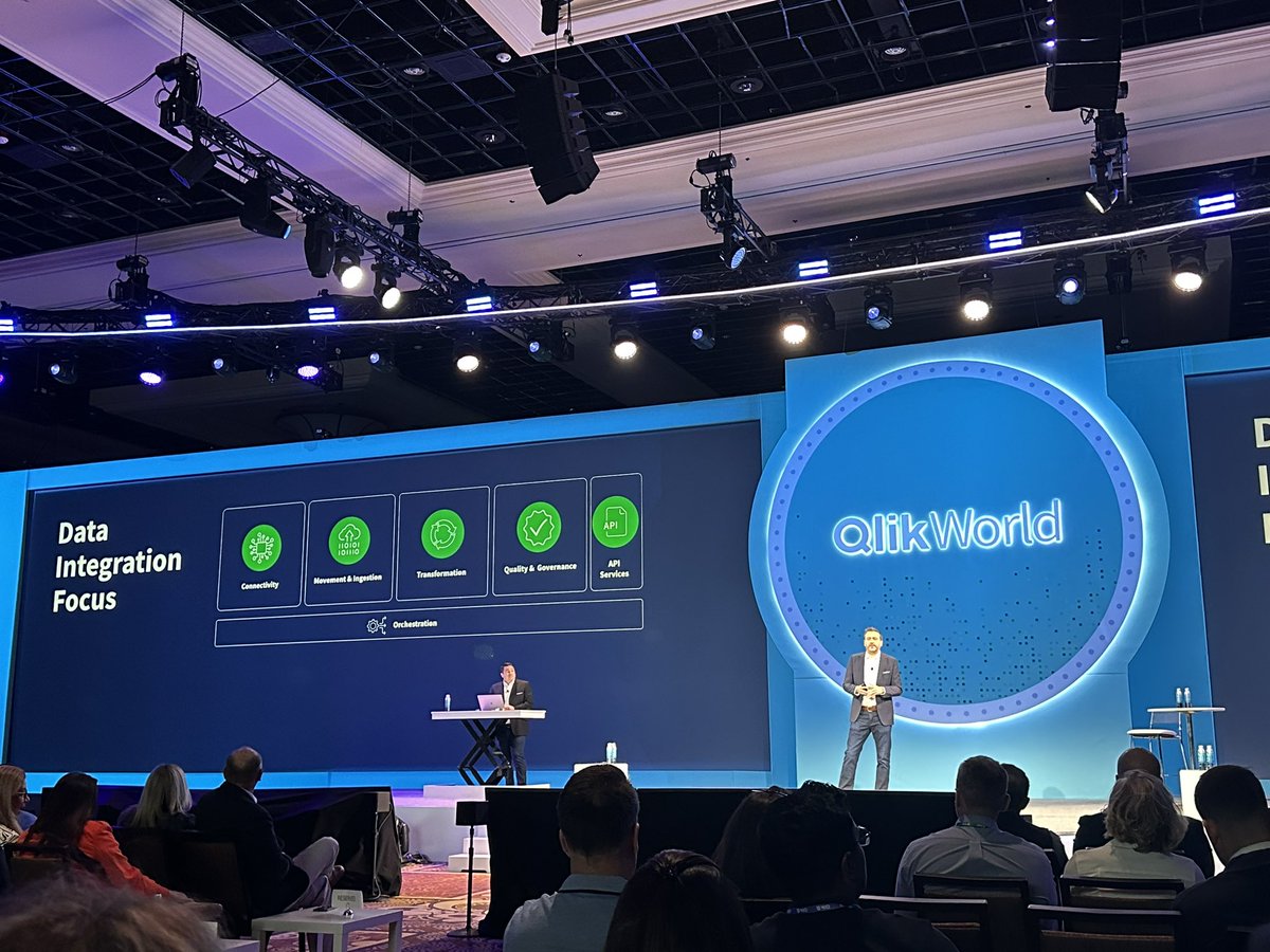 NeilCHughes's tweet photo. “By bringing @qlik and @Talend together, we want to put a best in class portfolio of data integration, data quality, and data governance solutions into the hands of data professionals.- @jamesafisher Chief Product Officer #QlikWorld https://t.co/ivJrEWbY4X