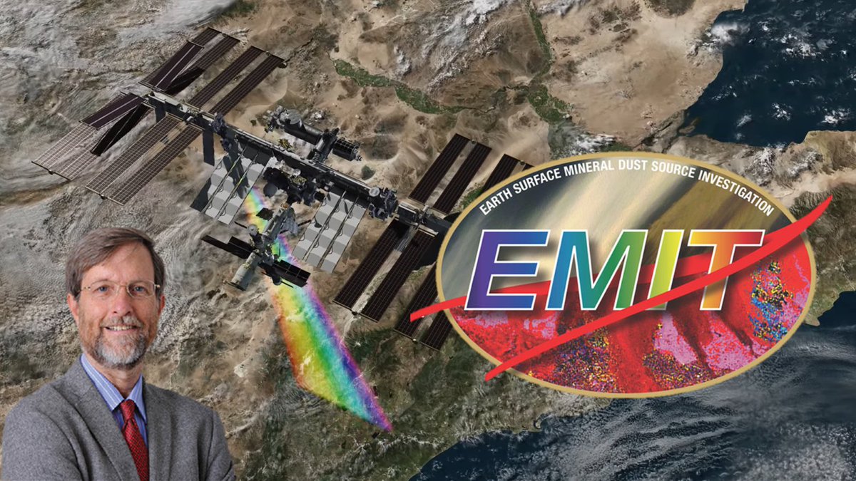 NASAEarthData's tweet photo. Join us on 🗓️4/20 at 7pm PT for @NASAJPL’s public lecture about the Earth Surface Mineral Dust Source Investigation (EMIT) spectroscopy mission. Learn how EMIT detects #GHGs and looks at mineral composition in arid lands and deserts.

➡️Live stream: https://t.co/ElwbDSz1nc https://t.co/tXl5Ob8tDq