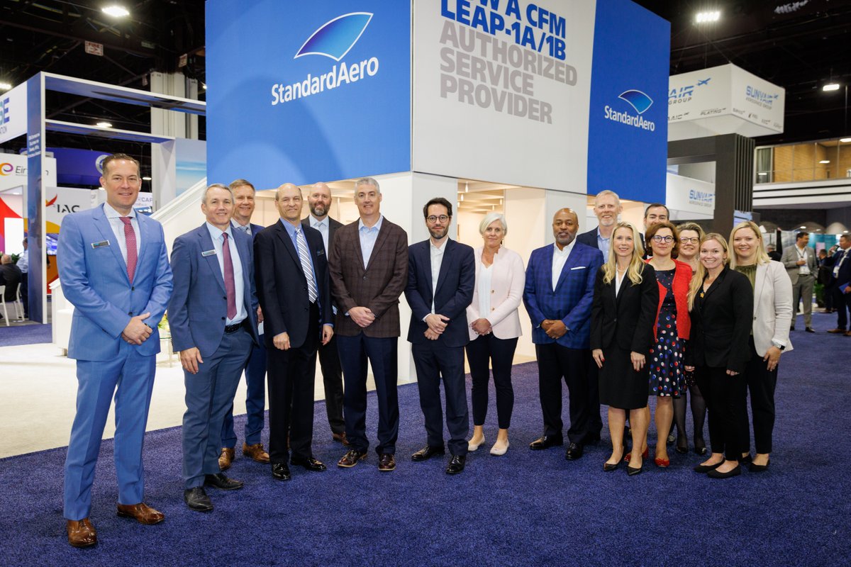 JM_entertainmen's tweet photo. CFM_engines: [Celebration] On the occasion of the MRO Americas, CFM International and @StandardAero celebrate the CFM Branded Service Agreement (CBSA) for #CFMLEAP-1A and #CFMLEAP-1B engines signed earlier in the year. #MROAmericas #MROAM
➡️ … https://t.co/tRtq7xQodN