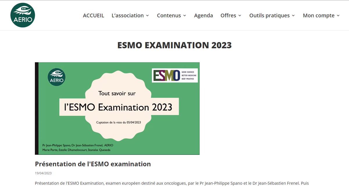 AssoAERIO's tweet photo. Le replay de la réunion d'information sur l'ESMO Examination est disponible sur le site de l'AERIO !

https://t.co/ESgrtWlH2N

Plus que quelques jours pour profiter du tarif préférentiel d'inscription à l'examen (DL: 24 avril) 

@myESMO https://t.co/TO68BYGWgs