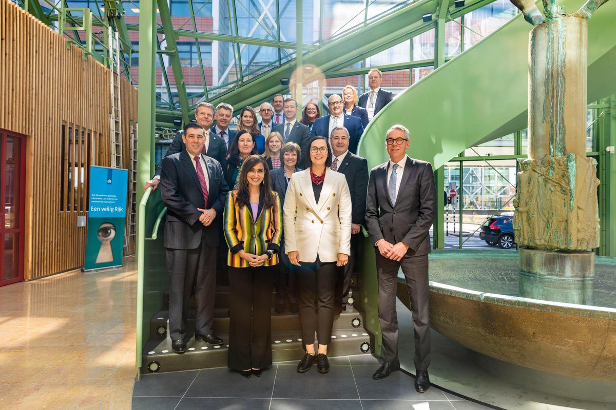 SGWVissers's tweet photo. Today @minlnv we welcomed a high-level agricultural delegation from the #US, led by @USDA Under Secretary Taylor 🇺🇸🇳🇱 

We discussed our strong bilateral ties and the need for international cooperation in our global transition towards #sustainable #climate #smart #agriculture. 🌱 https://t.co/fVMLBBQRan