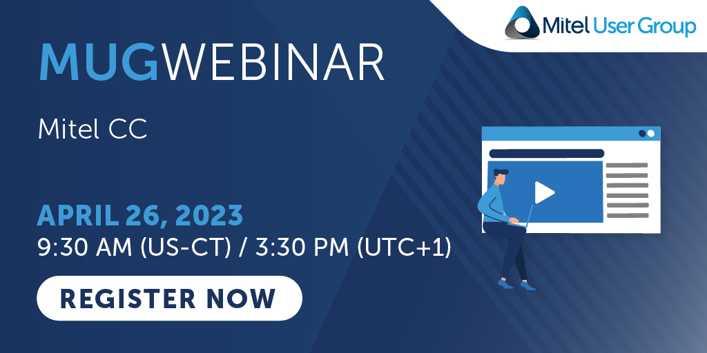 mitelusergroup's tweet photo. MUG's next webinar will be covering the Mitel Contact Center!📞

Join us as we learn about this suite of software solutions designed to help businesses improve their customer service operations and enhance customer experiences.

Register today at https://t.co/OobX8m0N8a https://t.co/SRRlclV8yP