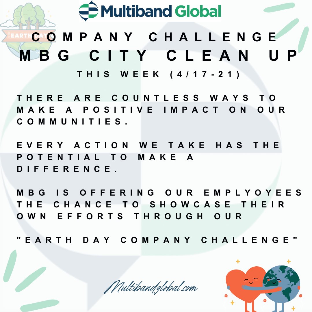 MultibandGlobal's tweet image. As we approach another Earth Day, it&apos;s important to reflect on our relationship with the environment. Join our challenge and submit a photo of yourself helping the environment! While the challenges facing our planet can seem daunting, even small changes can make a significant…